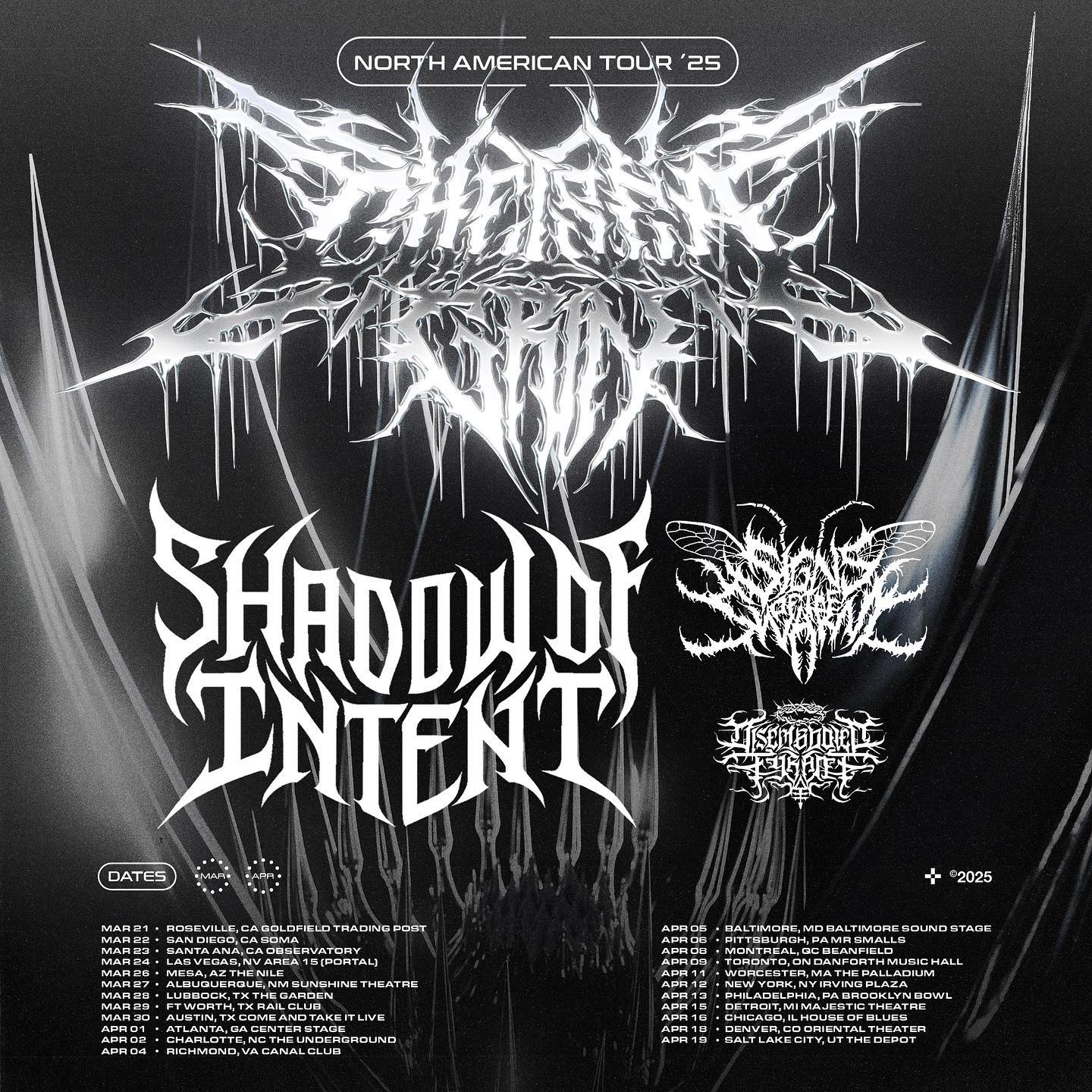 Signs Of The Swarm Tour Poster 2025